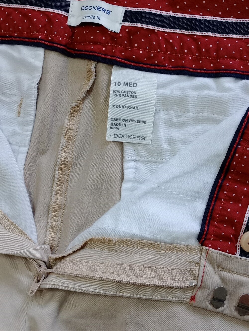 Women's Dockers Classic Fit Chino Pants Tan Khakis - Picture 4 of 7